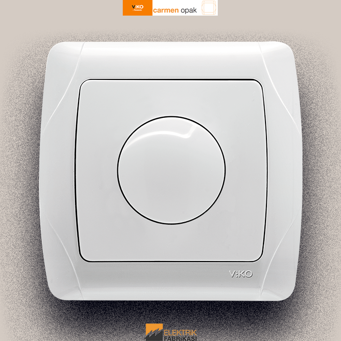 Carmen-Opak Sıva Altı Pro Dimmer RL 20-500W/VA Veavien (Beyaz I Krem)_Viko by Panasonic