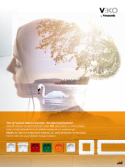 90x20 Balık Sırtı Beyaz Kablo Kanalı_Viko by Panasonic