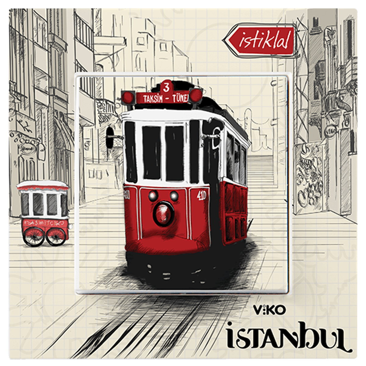 Karre Cities_Anahtar/İstiklal (Mekanizma+Kapak+Çerçeve dahil)