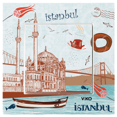 Karre Cities_Anahtar/Ortaköy Mavi (Mekanizma+Kapak+Çerçeve dahil)