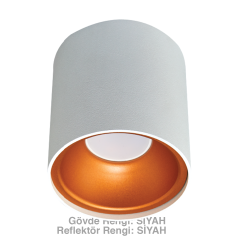 ACK_Sıva Üstü Dekoratif Armatür E27 Siyah Gövde 100x100mm_AH12-02501
