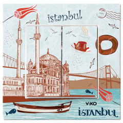 Karre Cities_Komütatör/Ortaköy Mavi (Mekanizma+Kapak+Çerçeve dahil)