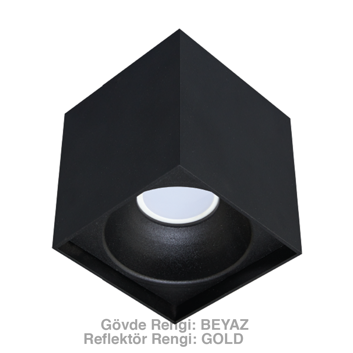 ACK_Sıva Üstü Dekoratif Armatür E27 Beyaz Gövde 140x100x100mm_AH12-03500