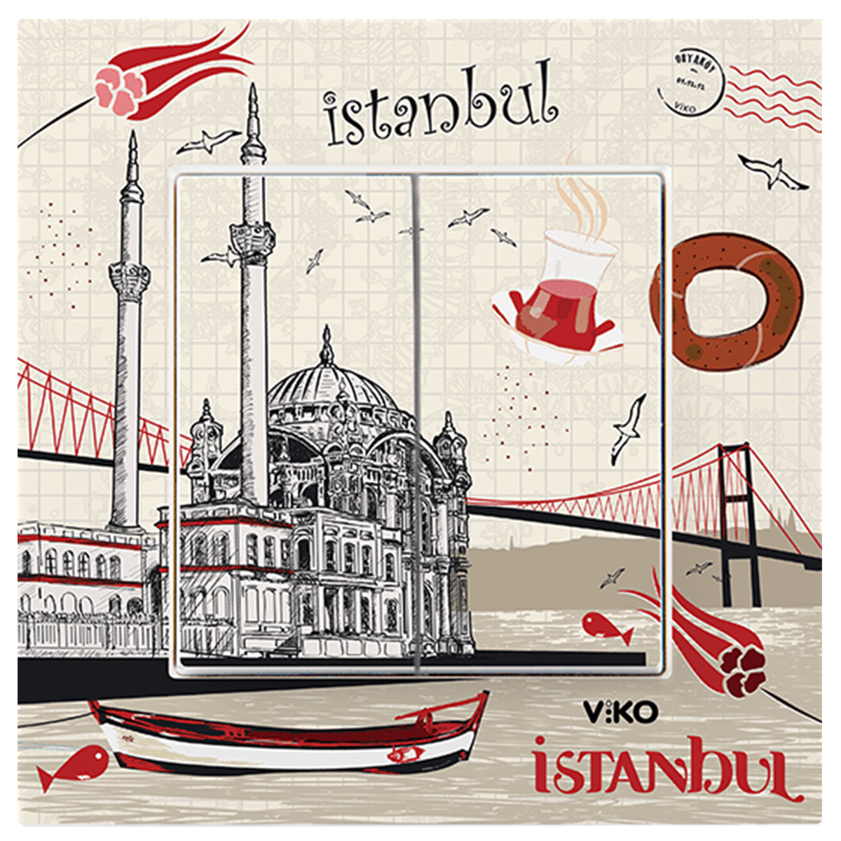 Karre Cities_Komütatör/Ortaköy (Mekanizma+Kapak+Çerçeve dahil)