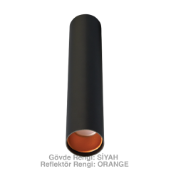 ACK_Sıva Üstü Dekoratif Armatür E27 Siyah Gövde 300x60mm_AH12-04501