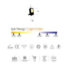 Borled_60W Led Sokak Aydınlatma Armatürü 5400Lm IP65 3000K/6500K_ BL-C2-2001