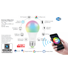 ACK_10W Wi-Fi Akıllı LED Ampul_AA14-60920
