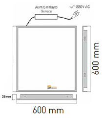 ACK_40W 60x60cm Clip-in LED Slim Panel Sıva Altı_AP17-46600