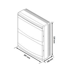 Borled_24'lü Sıva Üstü Sigorta Kutusu (HF) Beyaz 281x108x325mm_ BR-810