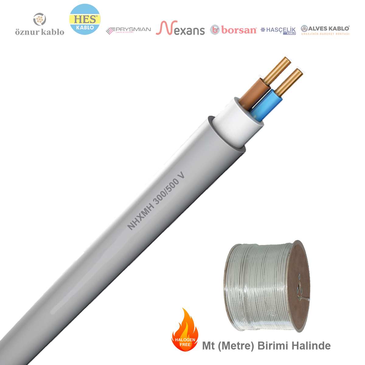 2X1.5mm² NHXMH Kablo (1 Metre)_AEGMRZ36