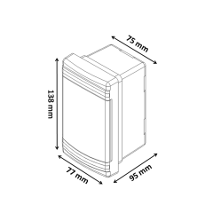 Borled_2'li Sıva Altı Sigorta Kutusu (HF) Beyaz 138x77x95x75mm_ BR-821
