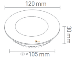 ACK_6W 105mmØ  Yuvarlak Led Panel Armatür Sıva Altı_AP01-00600