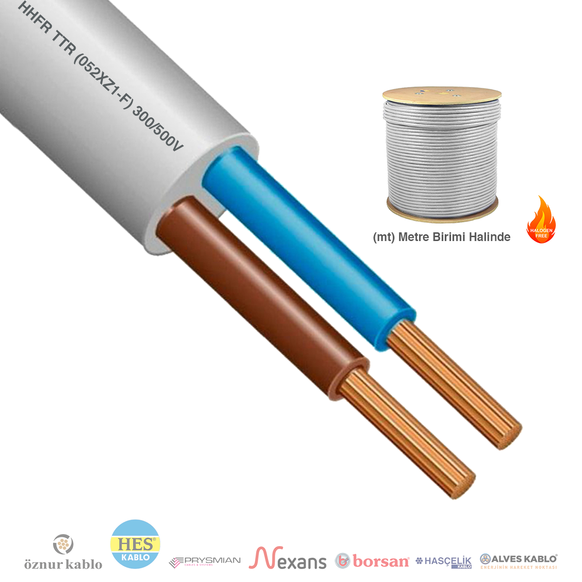 2x1.5mm² HFFR TTR (052XZ1-F) Kablo (1 Metre)_ADGLPX78