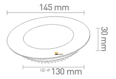 ACK_9W 130mmØ  Yuvarlak Led Panel Armatür Sıva Altı_AP01-00900