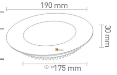 ACK_15W 175mmØ  Yuvarlak Led Panel Armatür Sıva Altı_AP01-01500