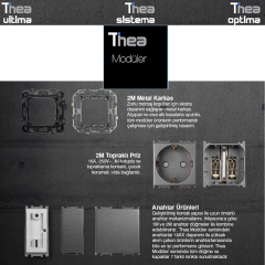 Thea Modüler_Işıklı Light Anahtarı 2M (Ultima, Sistema, Optima)