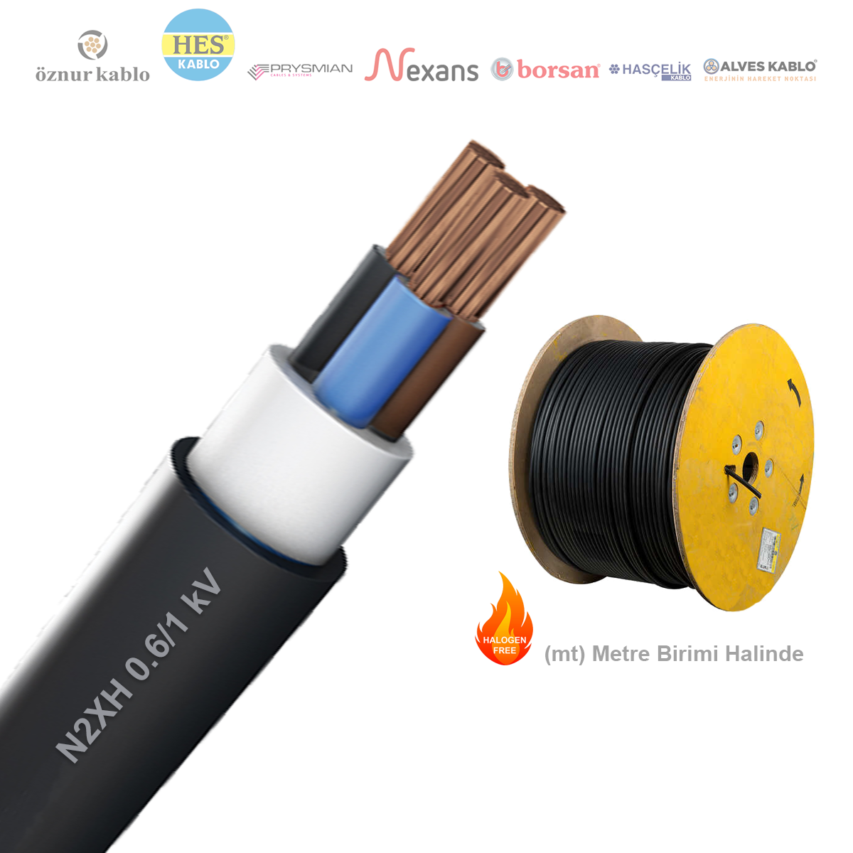 3x1.5mm² N2XH Kablo (1 Metre)_AJPTUX39