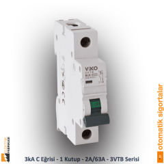 3 kA C Eğrisi -1 Kutup-10A-3 VTB Serisi Otomatik Sigorta_Viko by Panasonic