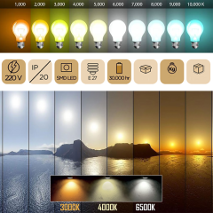 Zmr_15W A60 LED Ampul E27 3000K/6500K 1300Lm_11111119