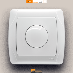 Carmen-Opak Sıva Altı Pro Dimmer RL 60-400W/VA (Beyaz I Krem)_Viko by Panasonic