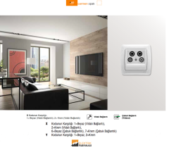Carmen-Opak Sıva Altı Tekli Data Prizi (RJ45 Cat6) (Beyaz I Krem)_Viko by Panasonic
