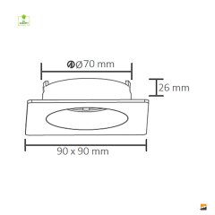 ACK_Terra Alüminyum Ø70mm Beyaz Spot Armatür Sıva Altı_AH03-04030