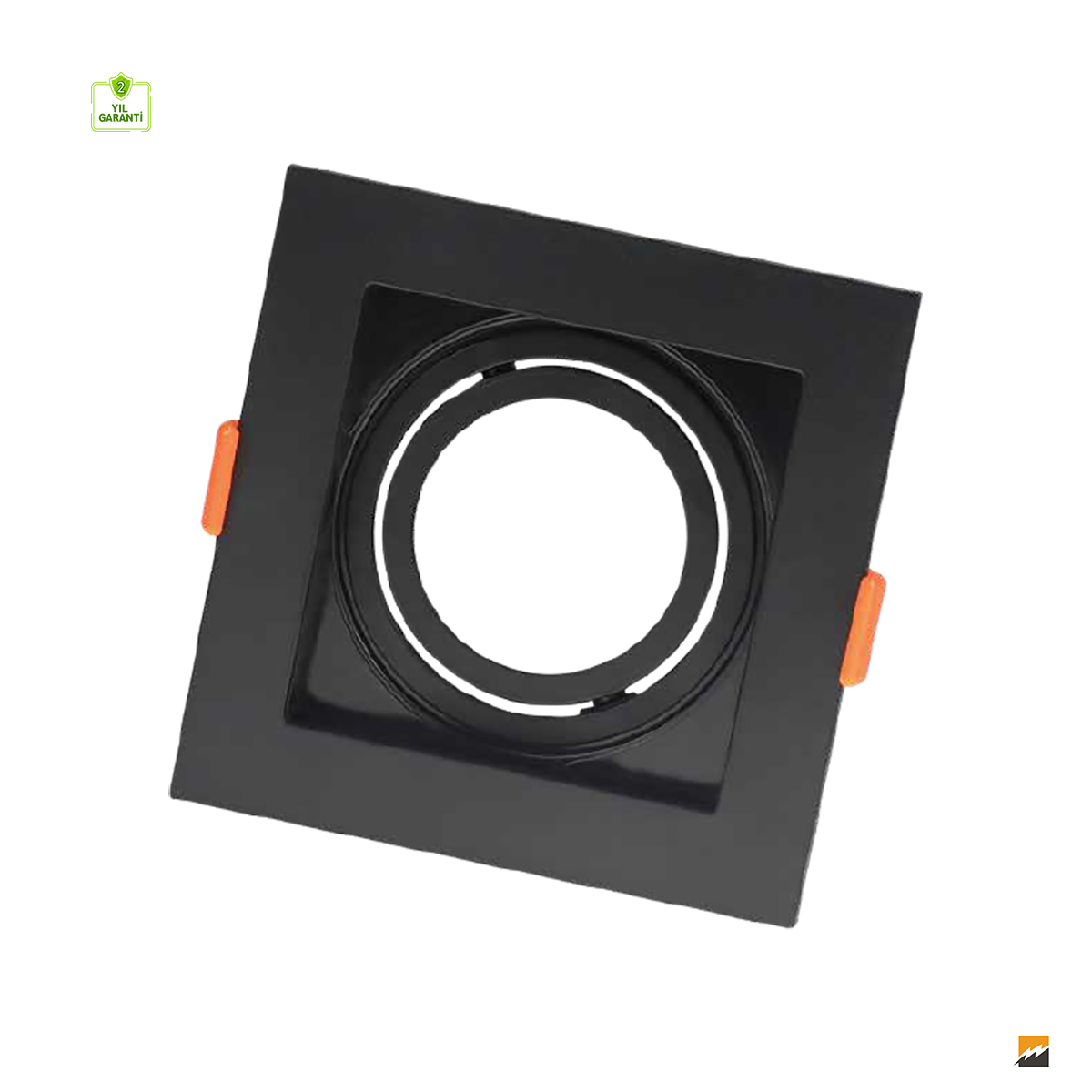 ACK_PC Modüler Sistemli 95x95mm Siyah Spot Armatür Sıva Altı_AH03-05001