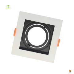 ACK_PC Modüler Sistemli 95x95mm Siyah-Beyaz Spot Armatür Sıva Altı_AH03-05009