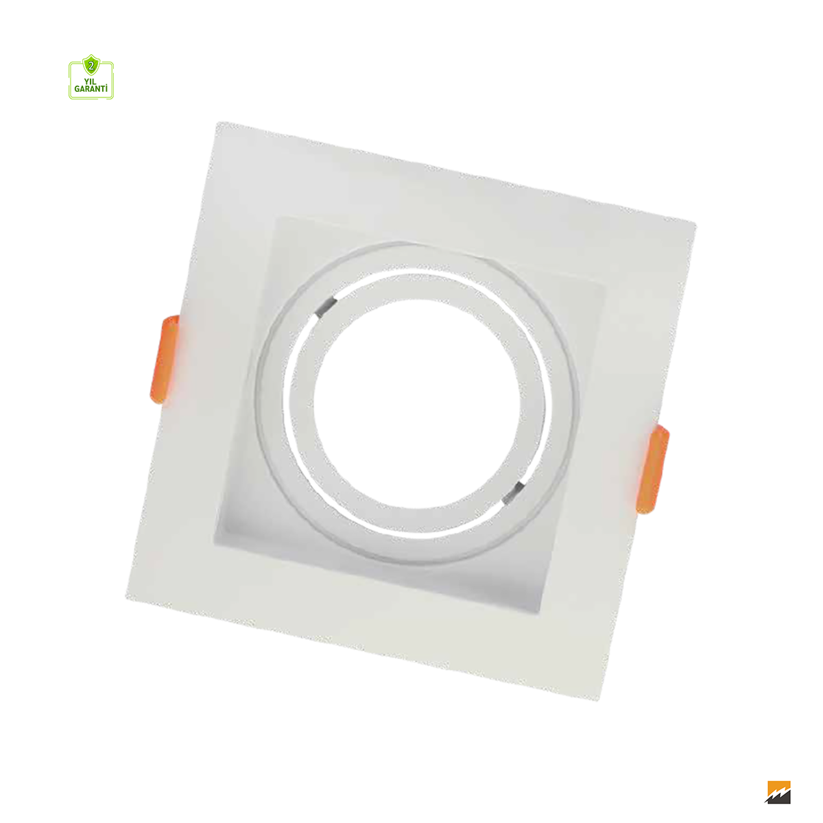 ACK_PC Modüler Sistemli 95x95mm Beyaz Spot Armatür Sıva Altı_AH03-05000