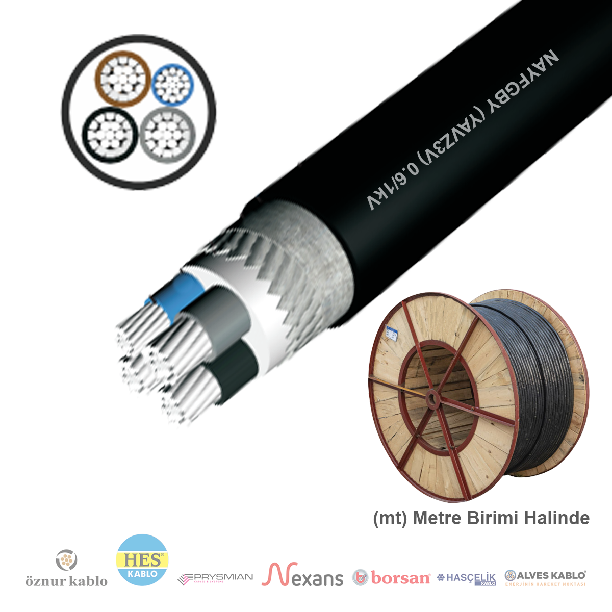 3x185+95mm² NAYFGBY (YAVZ3V) Kablo (1 Metre)_FHSVZ249