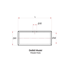 Borled_Kesit: 50mmØ d2: 10.20mmØ Ek Muf Delikli_BR-1885D