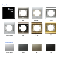 Thea Blu_1-10V Dimmer (Mekanizma+Kapak+Çerçeve dahildir.)