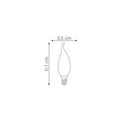 Zmr_8W C35 Mum Flamanlı Rustik LED Ampul E14 2700K 840Lm_11131213
