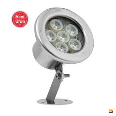 ACK_6W Paslanmaz Çelik Saten Kasa LED Havuz Armatürü_AH08-00603