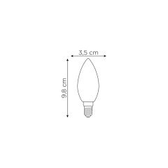 Zmr_4W C35 Buji Flamanlı Rustik LED Ampul E14 2700K 420Lm_11131111