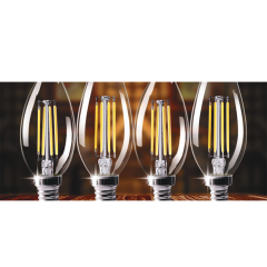 Zmr_4W C35 Buji Flamanlı Rustik LED Ampul E14 2700K 420Lm_11131111