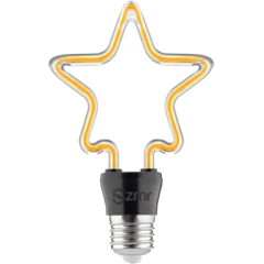 Zmr_4W Çizgi Yıldız Flamanlı Rustik LED Ampul E27 2200K 420Lm_11132311