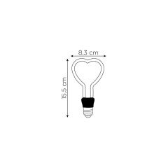 Zmr_4W Çizgi Kalp Flamanlı Rustik LED Ampul E27 2200K 420Lm_11132211