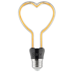 Zmr_4W Çizgi Kalp Flamanlı Rustik LED Ampul E27 2200K 420Lm_11132211