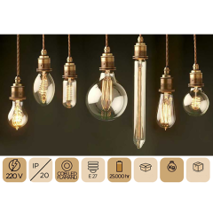 Zmr_6W G125 Flamanlı Rustik LED Ampul E27 2700K 630Lm_ 11131812