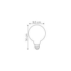 Zmr_8W G95 Flamanlı Rustik LED Ampul E27 2700K 840Lm_ 11131713