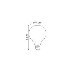 Zmr_6W G95 Flamanlı Rustik LED Ampul E27 2700K 630Lm_ 11131712