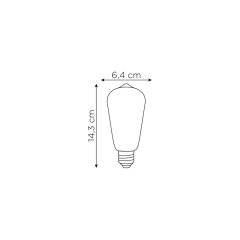 Zmr_6W ST64 Flamanlı Rustik LED Ampul E27 2700K 630Lm_ 11131612