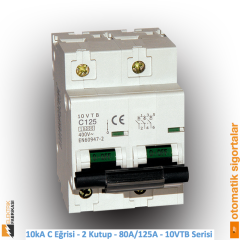 10 kA C Eğrisi -2 Kutup-80A-10 VTB Serisi Otomatik Sigorta_Viko by Panasonic