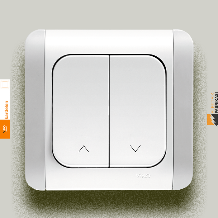 Kardelen Sıva Altı Jaluzi Kumanda Anahtarı (Beyaz I Krem)_Viko by Panasonic