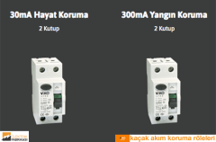 6kA - 300mA - 4 Kutup – 25A - VTB Serisi Kaçak Akım Röleleri-Yangın Koruma_Viko by Panasonic