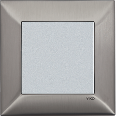 Trenda_Anahtar Metal Inox (Mekanizma+Kapak/Düğme+Tekli Çerçeve dahil)