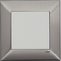 Trenda_Anahtar Metal Inox (Mekanizma+Kapak/Düğme+Tekli Çerçeve dahil)