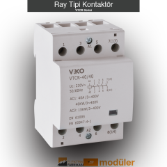 Ray Tipi Kontaktör-63A-230V AC-2NO+2NC-VTCR Serisi_Viko by Panasonic
