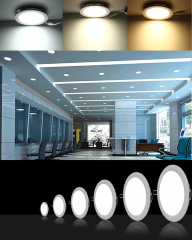 Zmr_18W Slim Sıva Altı Yuvarlak LED Panel Armatür 3000K-4000K-6500K 1530Lm_ 12141126
